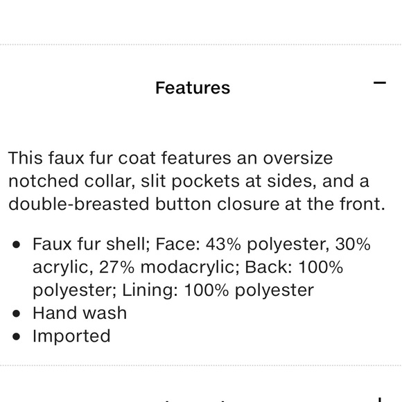 Bcbgmaxazria Faux Fur Coat. Cream - Picture 8 of 8